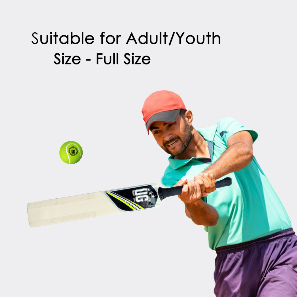 UG Popular Willow Cricket Bat for Kids – Size Full , Light Green - Image 4