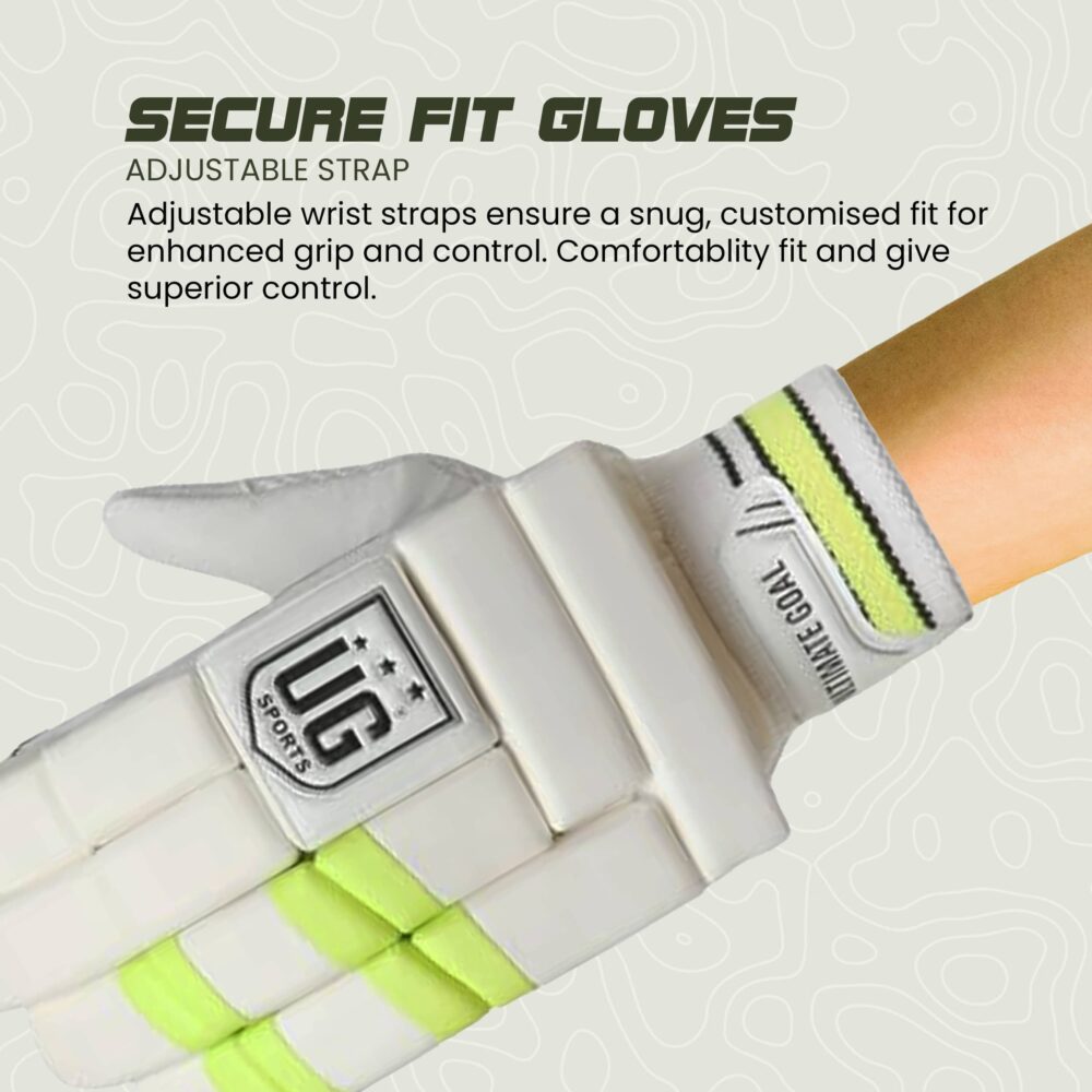 UG Cricket Leather Green Batting Gloves for Adult (Titanuim Series) - Image 4