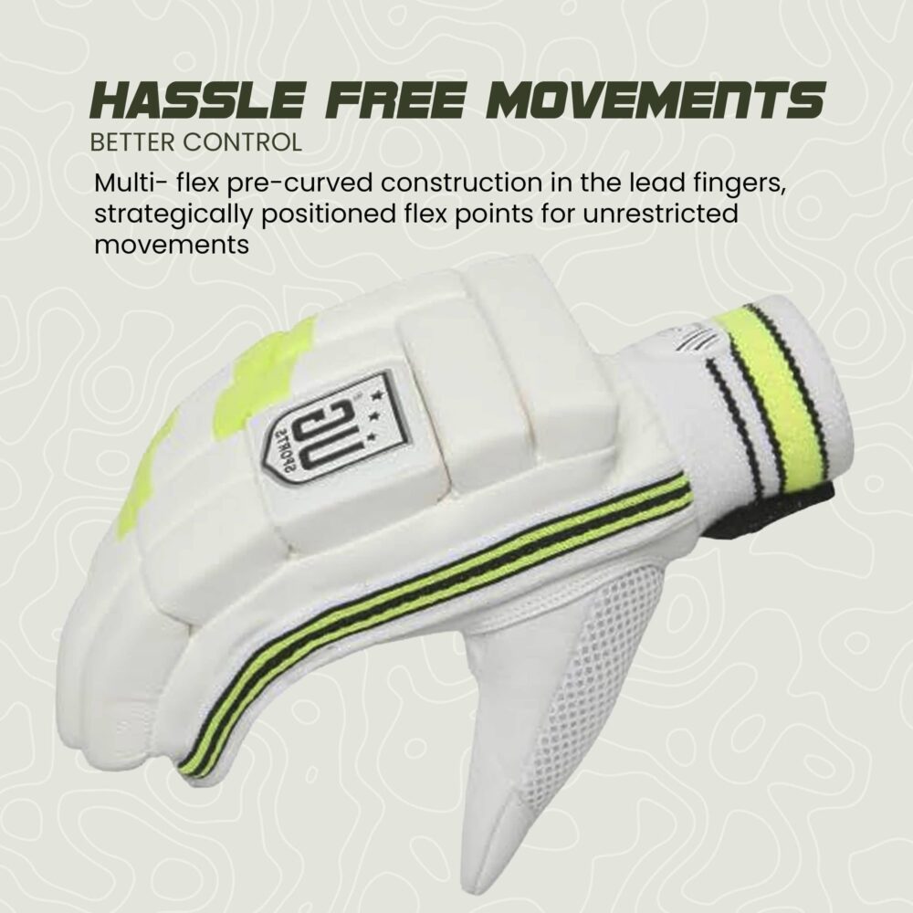 UG Cricket Leather Green Batting Gloves for Adult (Titanuim Series) - Image 3