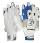 UG Cricket Leather White Batting Gloves for Youth (Super Gold Series)