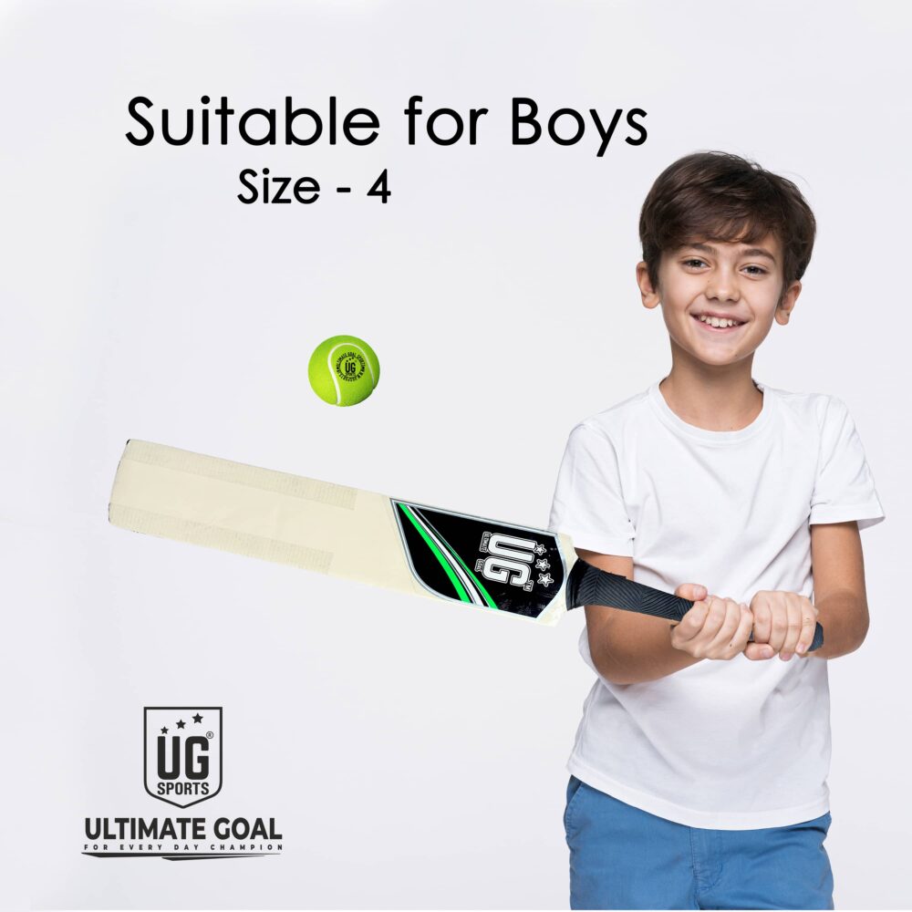 UG Popular Willow Cricket Bat for Kids – Size 4, Green - Image 5