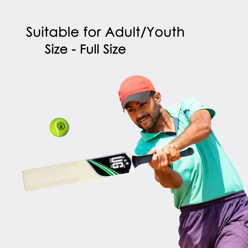 UG Popular Willow Cricket Bat for Kids – Size Full, Green - Image 5