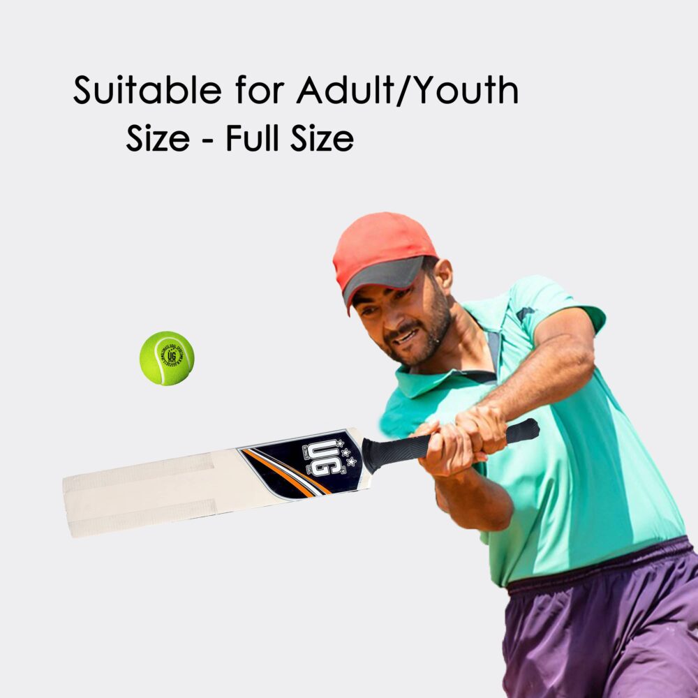 UG Popular Willow Cricket Bat for Kids – Size Full, Orange - Image 5